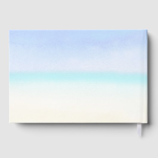 Tropische Floral Waterverf Gold Geometric Wedding Gastenboek (Achterkant)