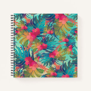 Tropische Floral Waterverf Guestbook Notitieboek