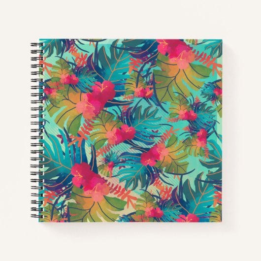 Tropische Floral Waterverf Guestbook Notitieboek (Voorkant)
