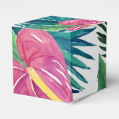 Tropische Floral Waterverf printdozen Bedankdoosjes (Voorkant Zijde)