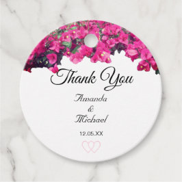 Tropische Floral Wedding Bedankjes Labels