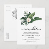 Tropische Floral Wedding Belding Uitstel Nieuwe Da Briefkaart (Voorkant / Achterkant)