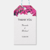Tropische Floral Wedding Cadeaulabel (Voorkant)