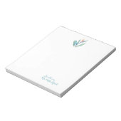 Tropische Floral Wedding Dank je Waterverf Notitieblok (Linkerzijde)