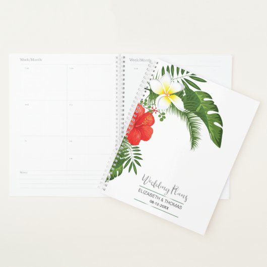 Tropische Floral Wedding ID475 Planner (Display)