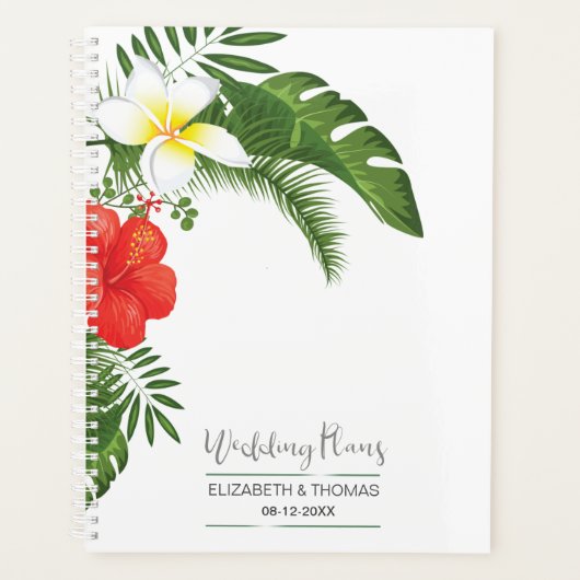 Tropische Floral Wedding ID475 Planner (Voorkant)