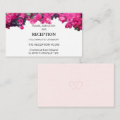 Tropische Floral Wedding Informatiekaartje (Voorkant / Achterkant)