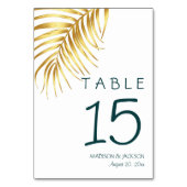 Tropische Floral Wedding Kaart (Voorkant)