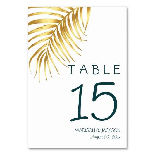 Tropische Floral Wedding Kaart (Voorkant)