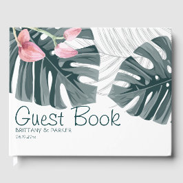 Tropische Floral Wedding Persoonlijk Gastenboek