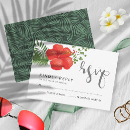Tropische Floral Wedding RSVP ID475