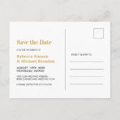 Tropische Floral Wedding Save the Date Briefkaart (Achterkant)