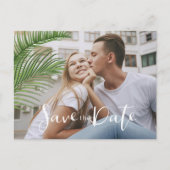 Tropische Floral Wedding Save the Date ID475 Aankondigingskaart (Voorkant)