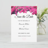 Tropische Floral Wedding Save the Date Invitation Kaart (Staand voorkant)
