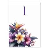 Tropische Floral-Wedding Tafel Kaart (Achterkant)