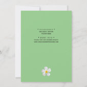 Tropische Floral, witte plunjka op sage, paren Kaart (Achterkant)