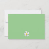Tropische Floral, witte plunjka op Sage, RSVP Bedankkaart (Achterkant)