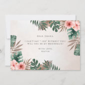 Tropische Floral zal je mijn Matron Kaart zijn? (Achterkant)