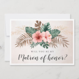 Tropische Floral zal je mijn Matron Kaart zijn?