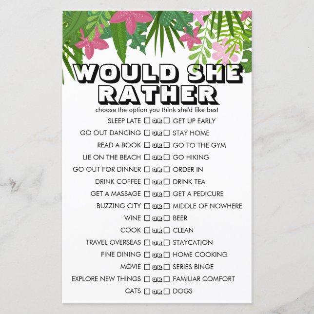 Tropische Floral  zou ze eerder spelen (Voorkant)