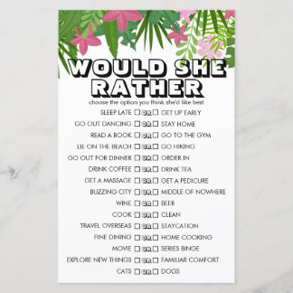 Tropische Floral zou ze eerder spelen