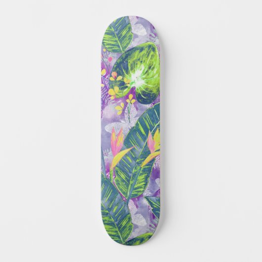 Tropische florale, botanisch persoonlijk skateboard (Voorkant)