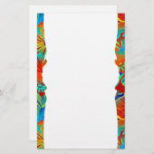 Tropische florale grens briefpapier (Voorkant / Achterkant)