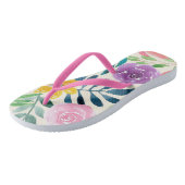 Tropische florale klontjes van Teenslippers (Schuin)