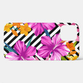 Tropische florale naadloos patroon. Hibiscus en pa Case-Mate iPhone Case (Achterkant (horizontaal))