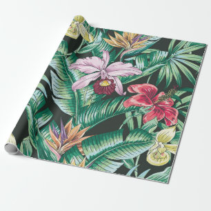 Tropische florale naadloos patroon met exotische f cadeaupapier