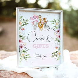 Tropische florale safari's Kaarten en geschenken Poster