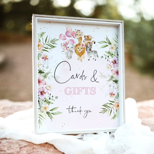 Tropische florale safari's Kaarten en geschenken Poster