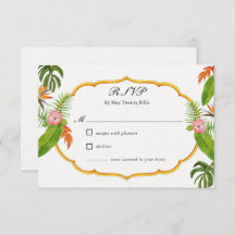 Tropische Florals Wedding RSVP
