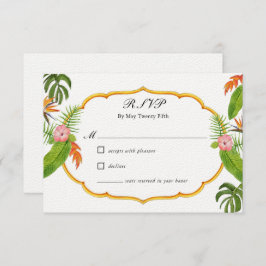 Tropische Florals Wedding RSVP