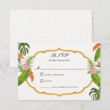 Tropische Florals Wedding RSVP