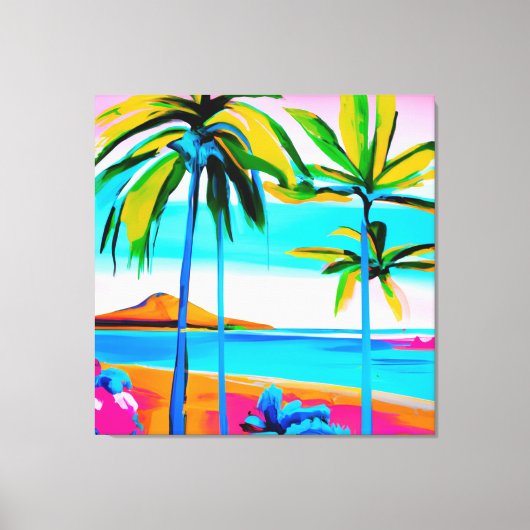 Tropische florasbuis canvas afdruk (Voorkant)