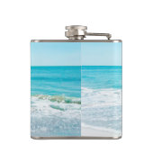 Tropische Florida Beach Sand Ocean Waves Sandpiper Heupfles (Achterkant)