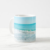 Tropische Florida Beach Sand Ocean Waves Sandpiper Koffiemok (Voorkant links)