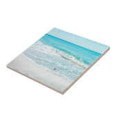 Tropische Florida Beach Sand Ocean Waves Sandpiper Tegeltje (Zijkant)