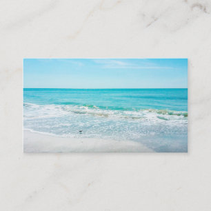 Tropische Florida Beach Sand Ocean Waves Sandpiper Visitekaartje