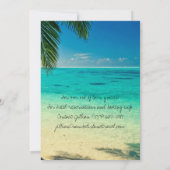 Tropische Florida Beach Wedding Invite Kaart (Achterkant)