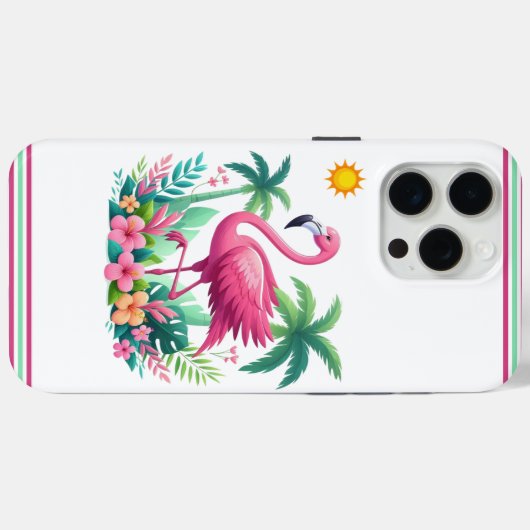 Tropische/Florida roze flamingo Case-Mate iPhone Case (Achterkant (horizontaal))