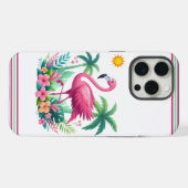 Tropische/Florida roze flamingo iPhone Hoesje (Achterkant horizontaal)
