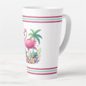 Tropische/Florida roze flamingo Latte Mok (Rechterhoek)