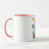 Tropische/Florida roze flamingo Mok (Links)