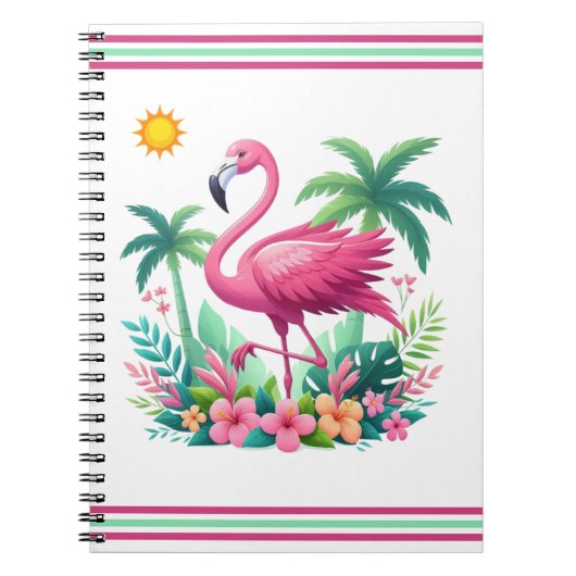 Tropische/Florida roze flamingo Notitieboek (Voorkant)