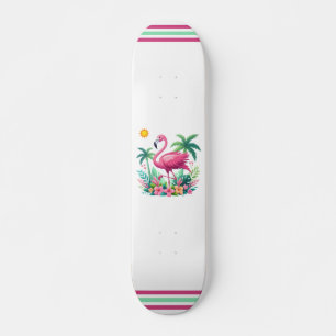 Tropische/Florida roze flamingo Persoonlijk Skateboard