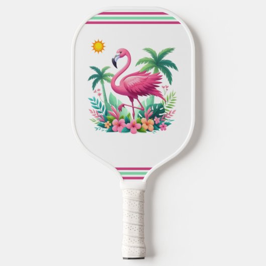 Tropische/Florida roze flamingo Pickleball Paddle (Voorkant)