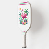 Tropische/Florida roze flamingo Pickleball Paddle (Links)
