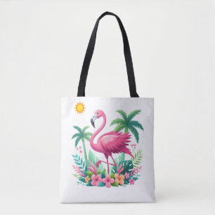 Tropische/Florida roze flamingo Tote Bag